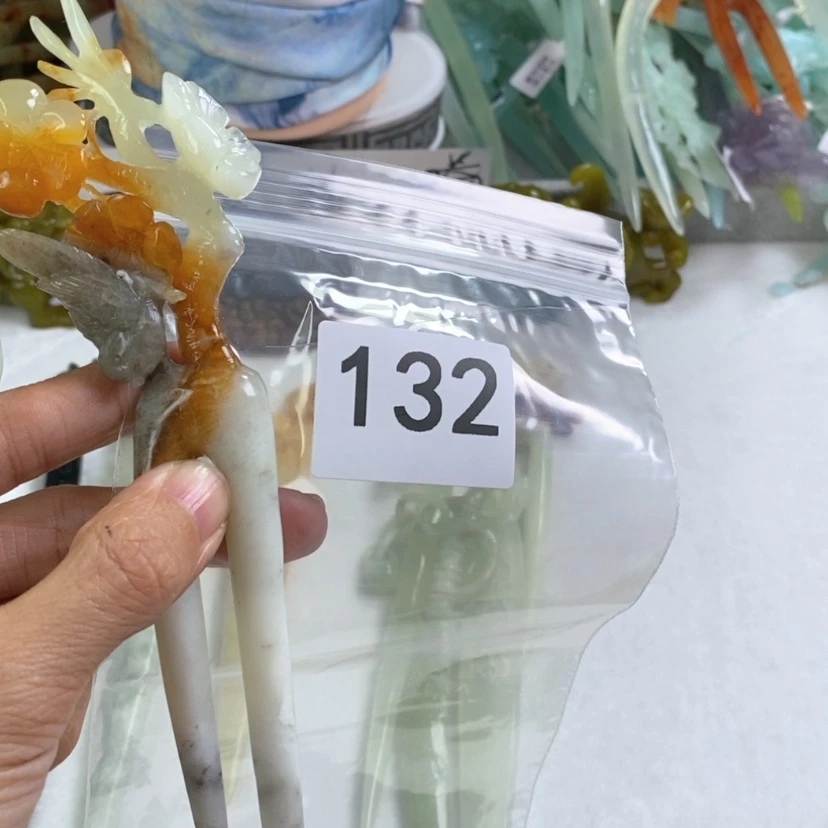 【闪购商品】岫玉发饰未镶嵌筱*儿