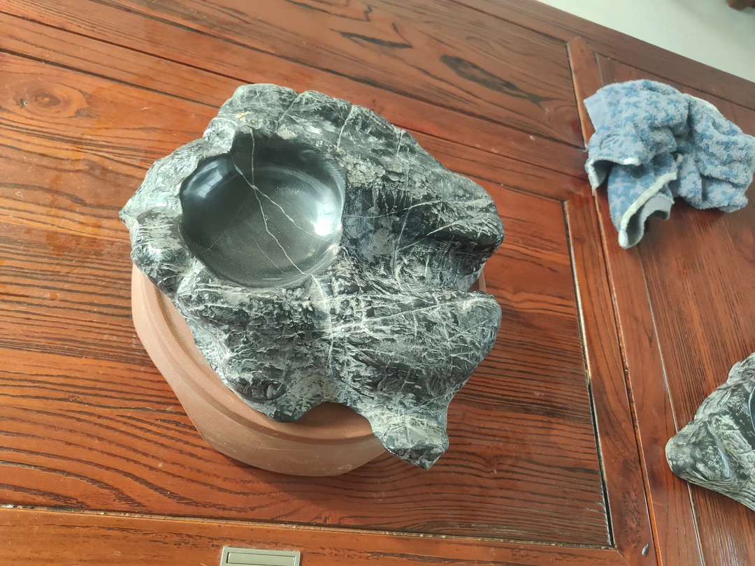 灵璧石工艺品，砚台，烟灰缸