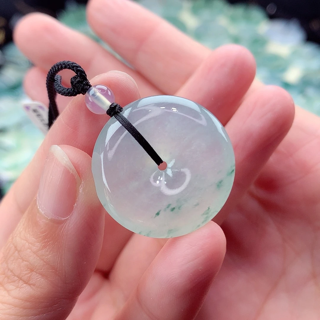 翡翠未镶嵌颈饰编号97-尺寸25/6