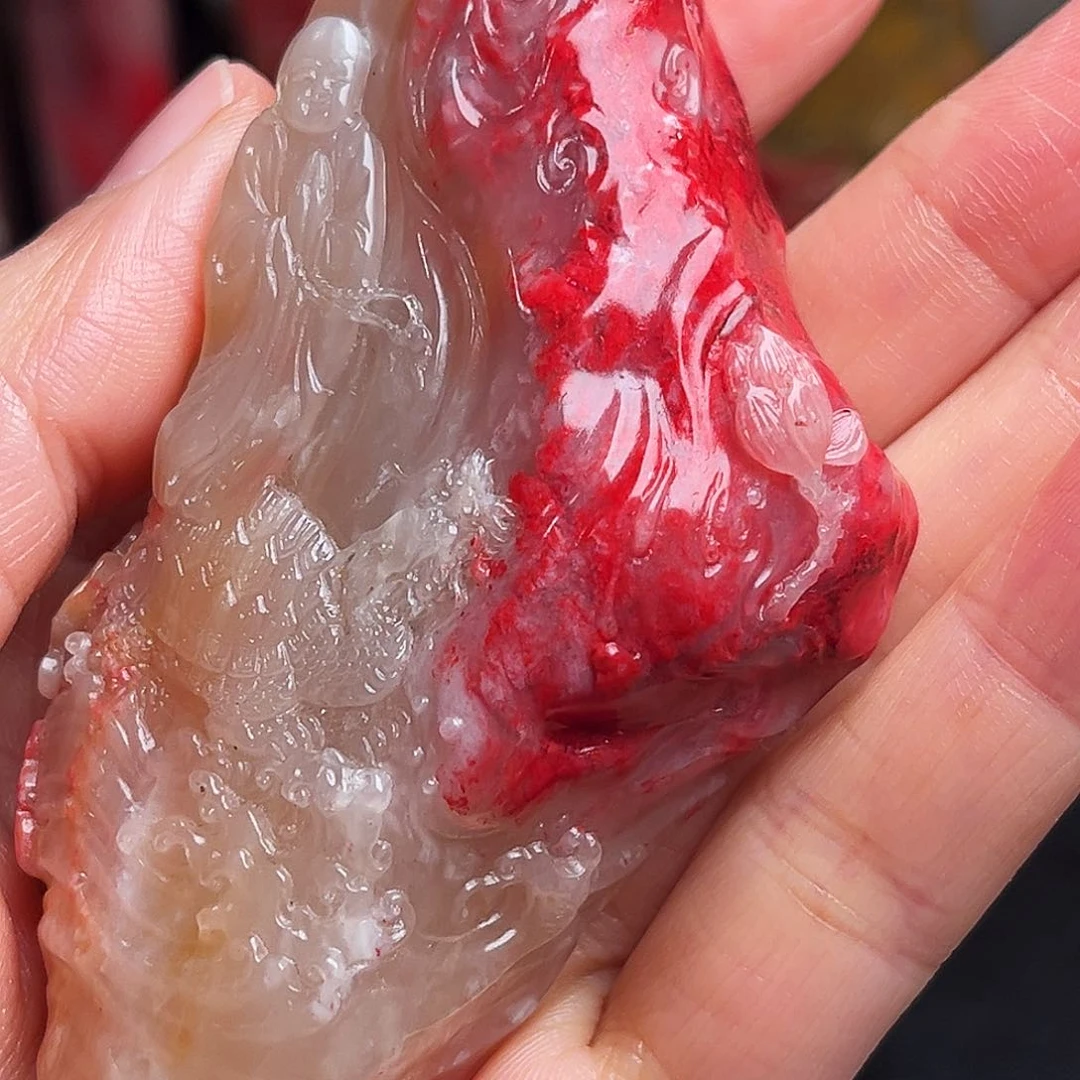 巴林石其他鸡血石摆件