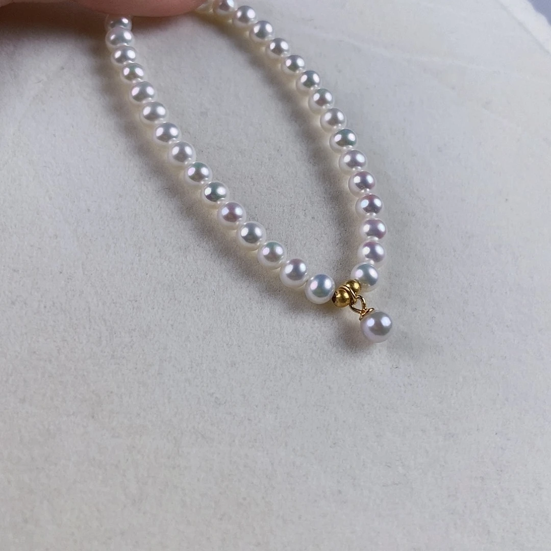 淡水珍珠手绳银S925镶嵌提**苏