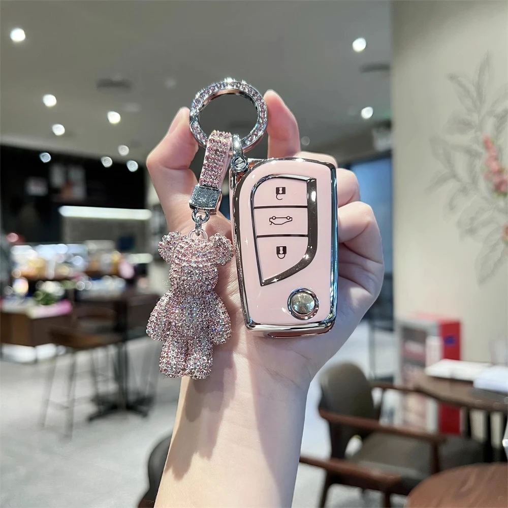 适用丰田车钥匙套卡罗拉凯美瑞雷凌汉兰达荣放锋兰达包壳扣女高档