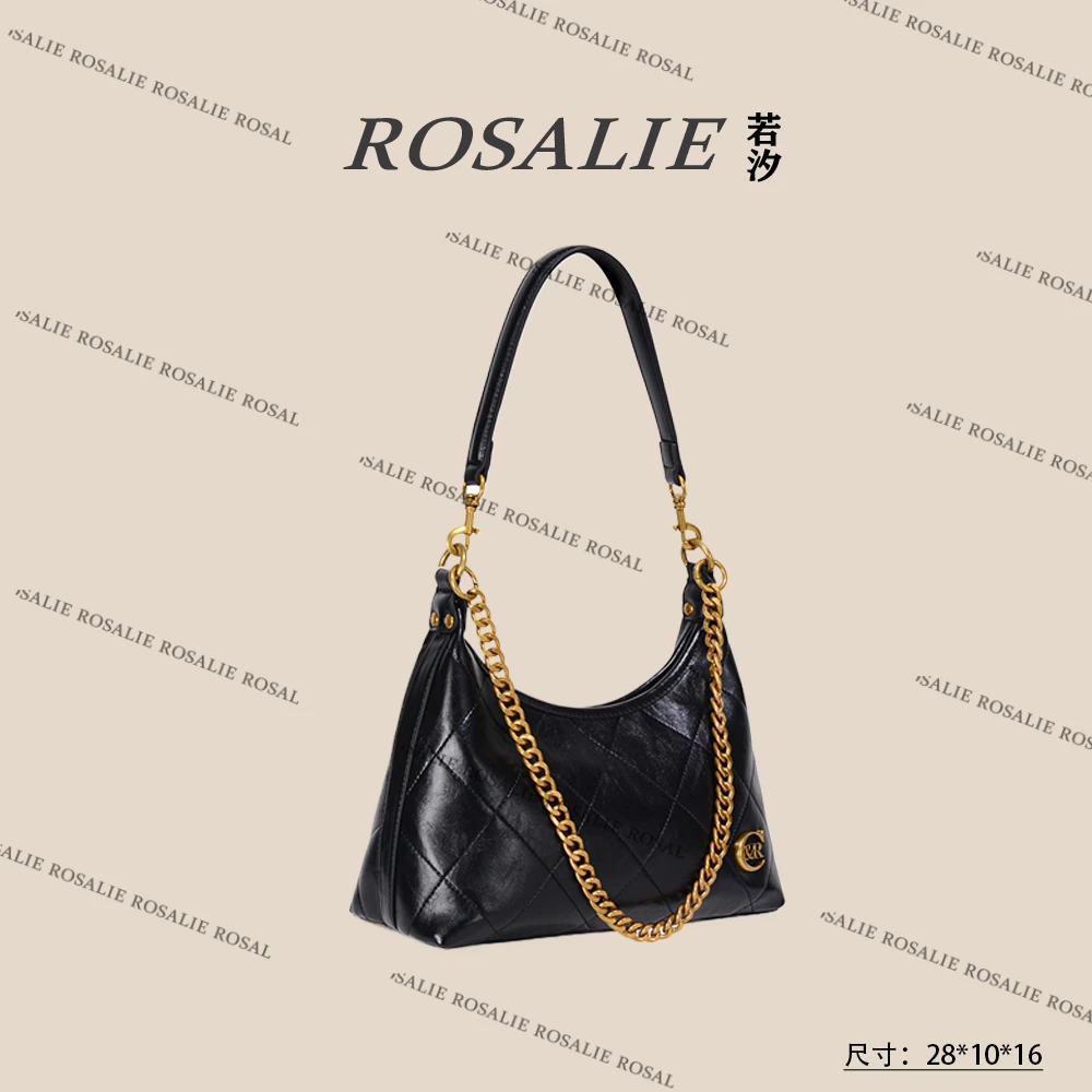 【若汐Rosalie】GQ-87611-黑色轻奢小众时尚气质百搭女士包包