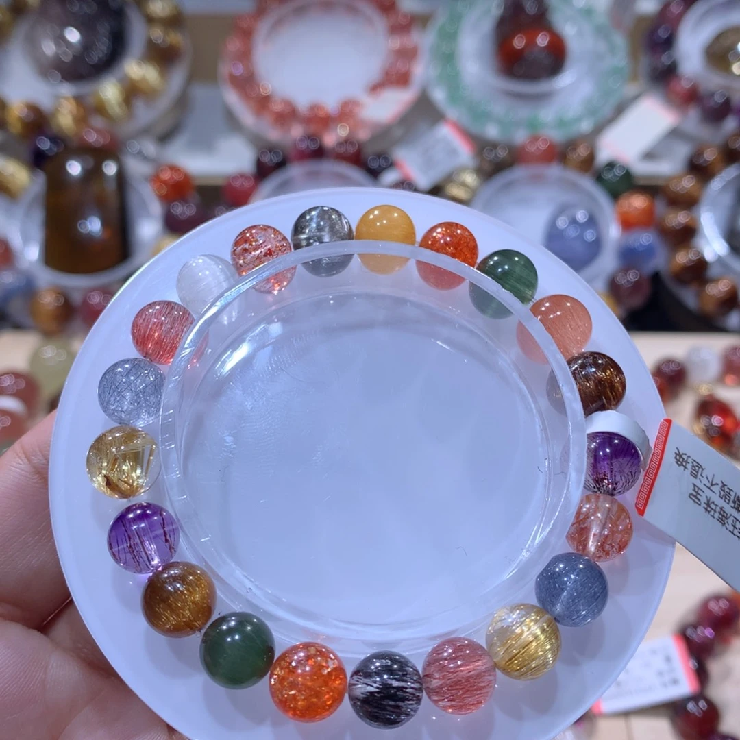 水晶未镶嵌手链水晶多宝8.6mm