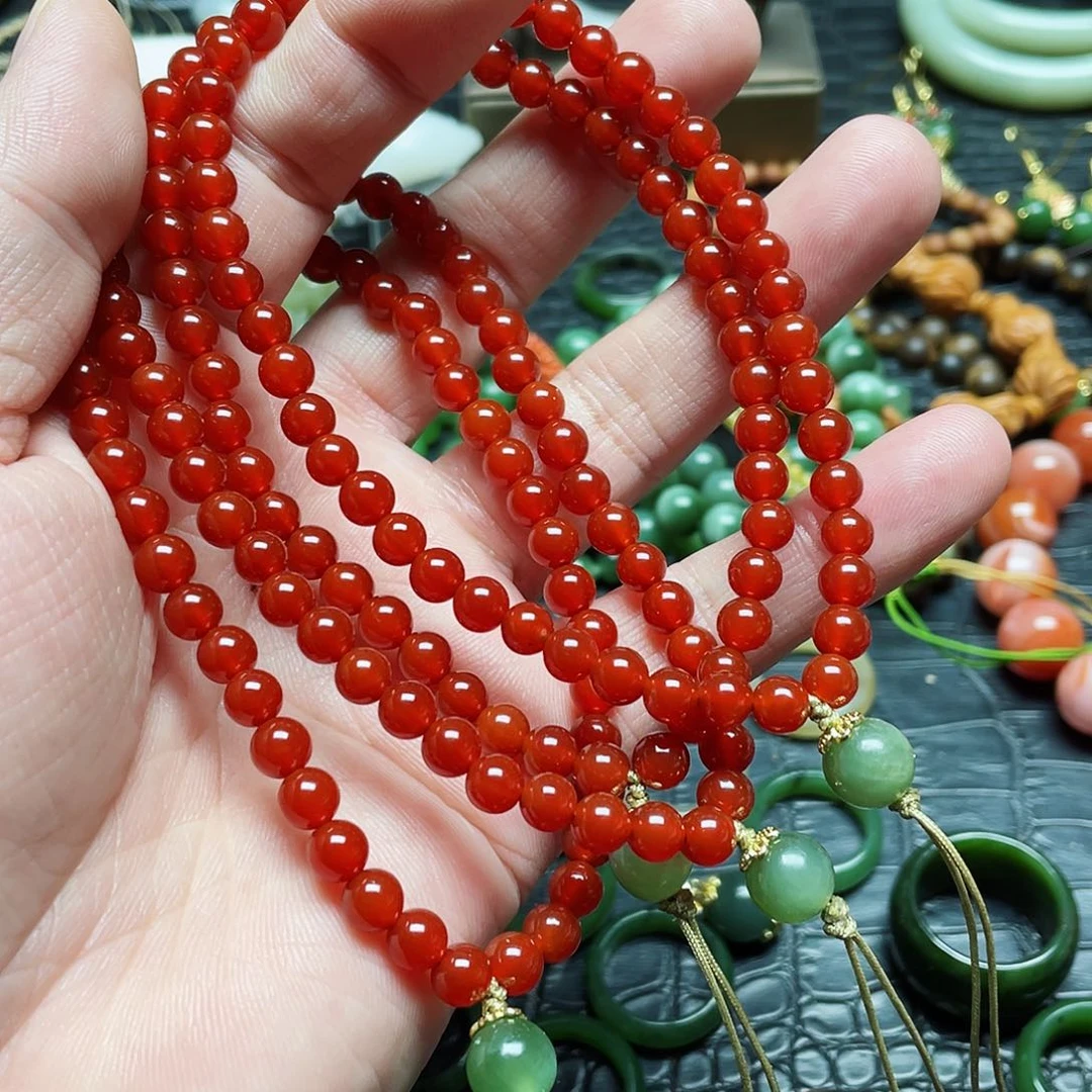 未镶嵌和田玉耳饰手串