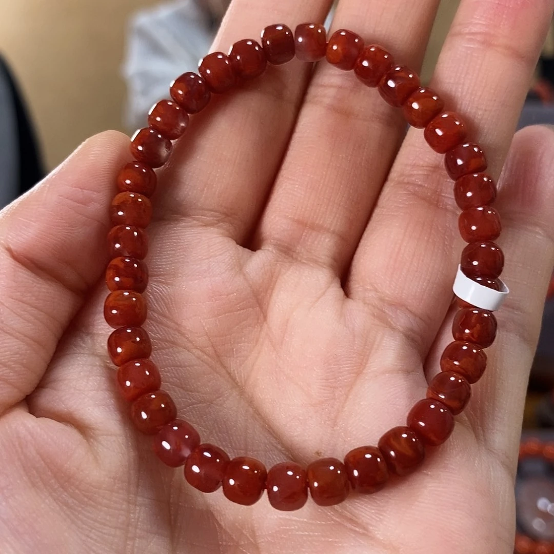 未镶嵌单圈6mm原矿南红玛瑙