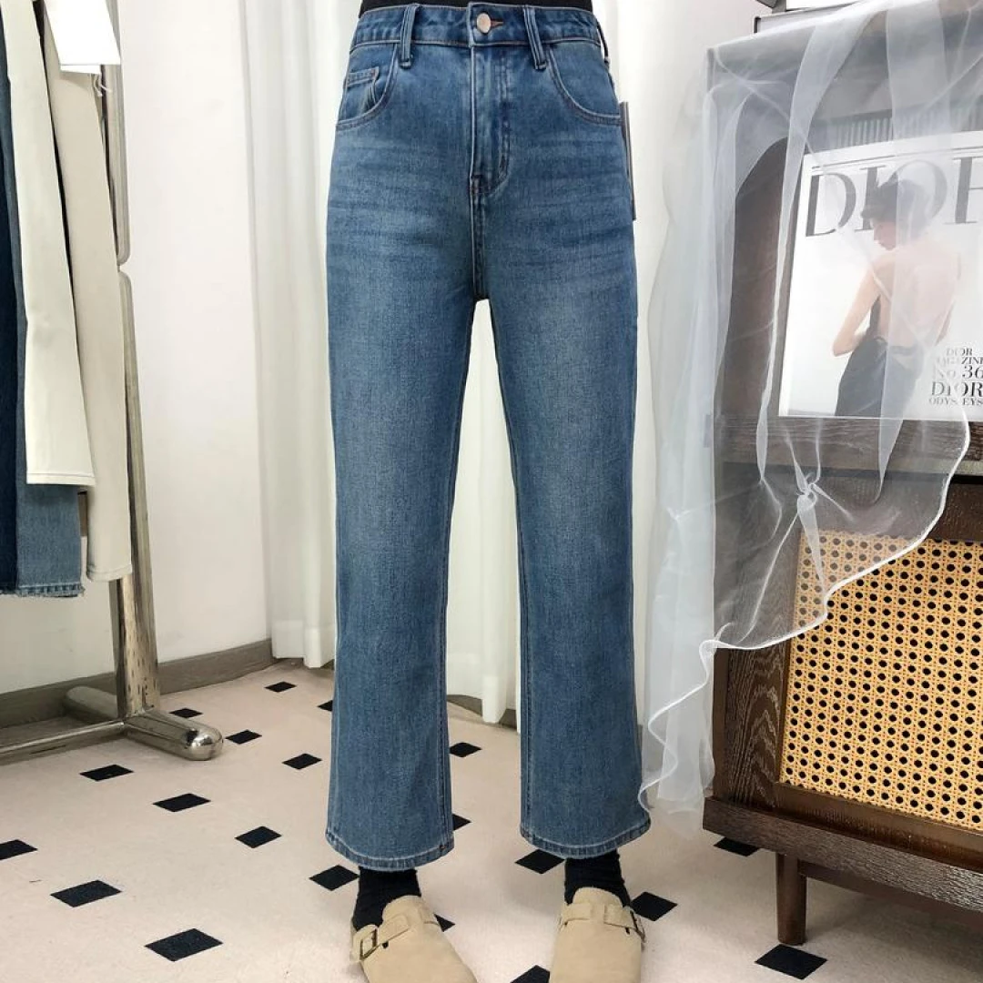 SU【21】代C3 素素 MWMA超爆裤王黑标四面弹九分直筒牛仔裤~