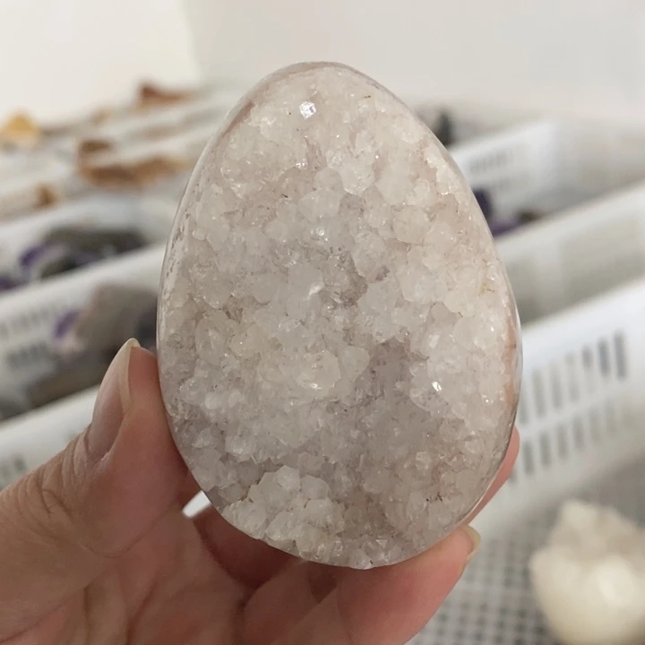 未镶嵌珠宝半成品水晶白晶蛋