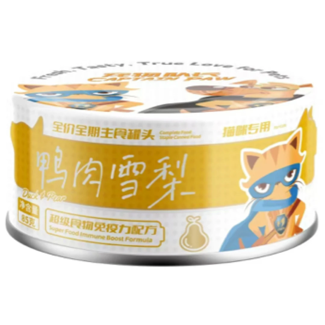 宠物队长主食罐鸭肉➕雪梨85g