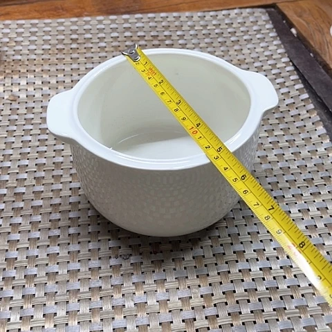 微瑕，不能明火，口径12，高度8，2个无盖炖盅，800毫升