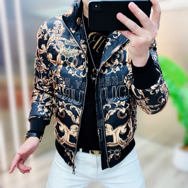 阿凯严选-欧货冬季新款男士立领时尚修身保暖90白鸭绒羽绒服外套