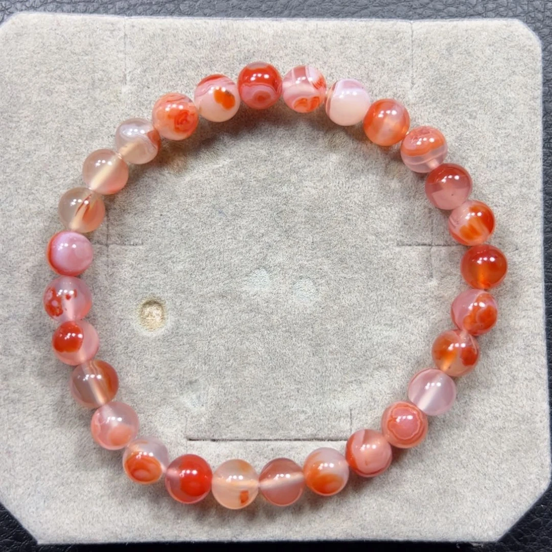 南红玛瑙未镶嵌6+干掌冰飘单圈