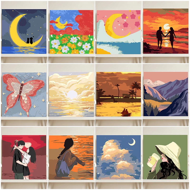 20*20数字油画直播选款 买五送一