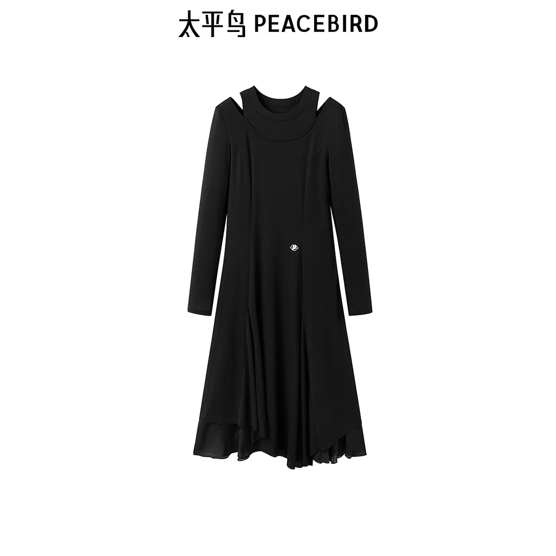 【赵老板专属】太平鸟prince联名新款不规则连衣裙A3FAE4227