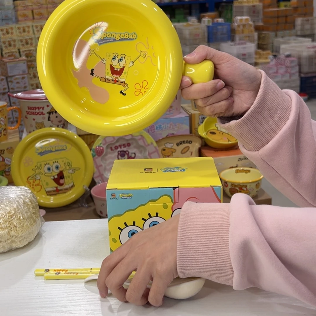 瓷海绵宝宝的 手柄玩家勺子筷子。