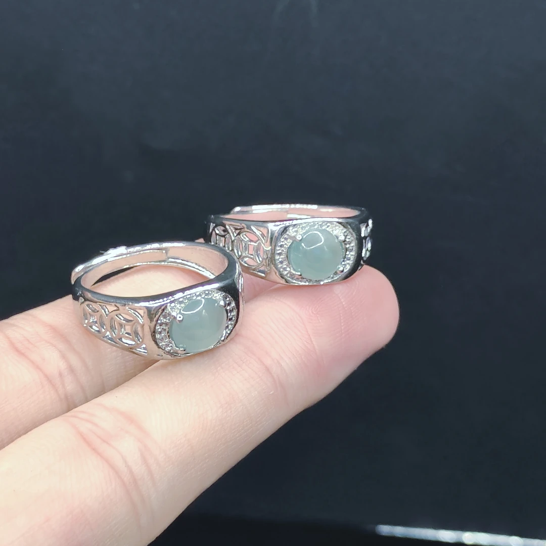 【龙龙严选】翡翠马鞍戒指H23【多样性发其一】约6mm