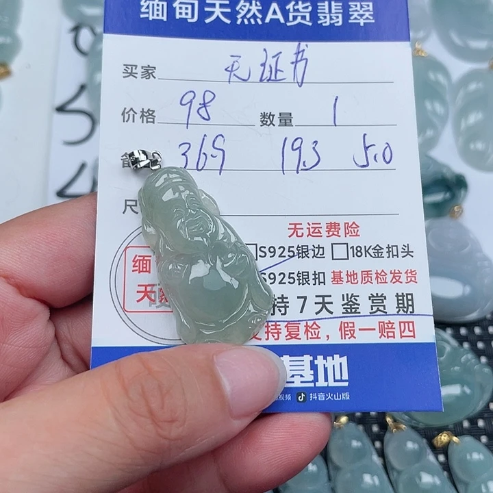 翡翠银S925镶嵌颈饰天然翡翠吊坠