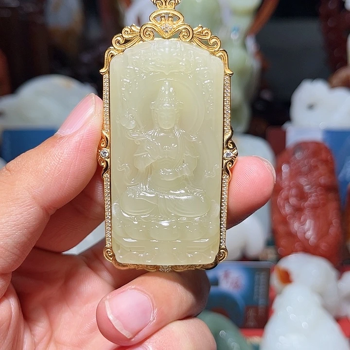 和田玉未镶嵌挂件