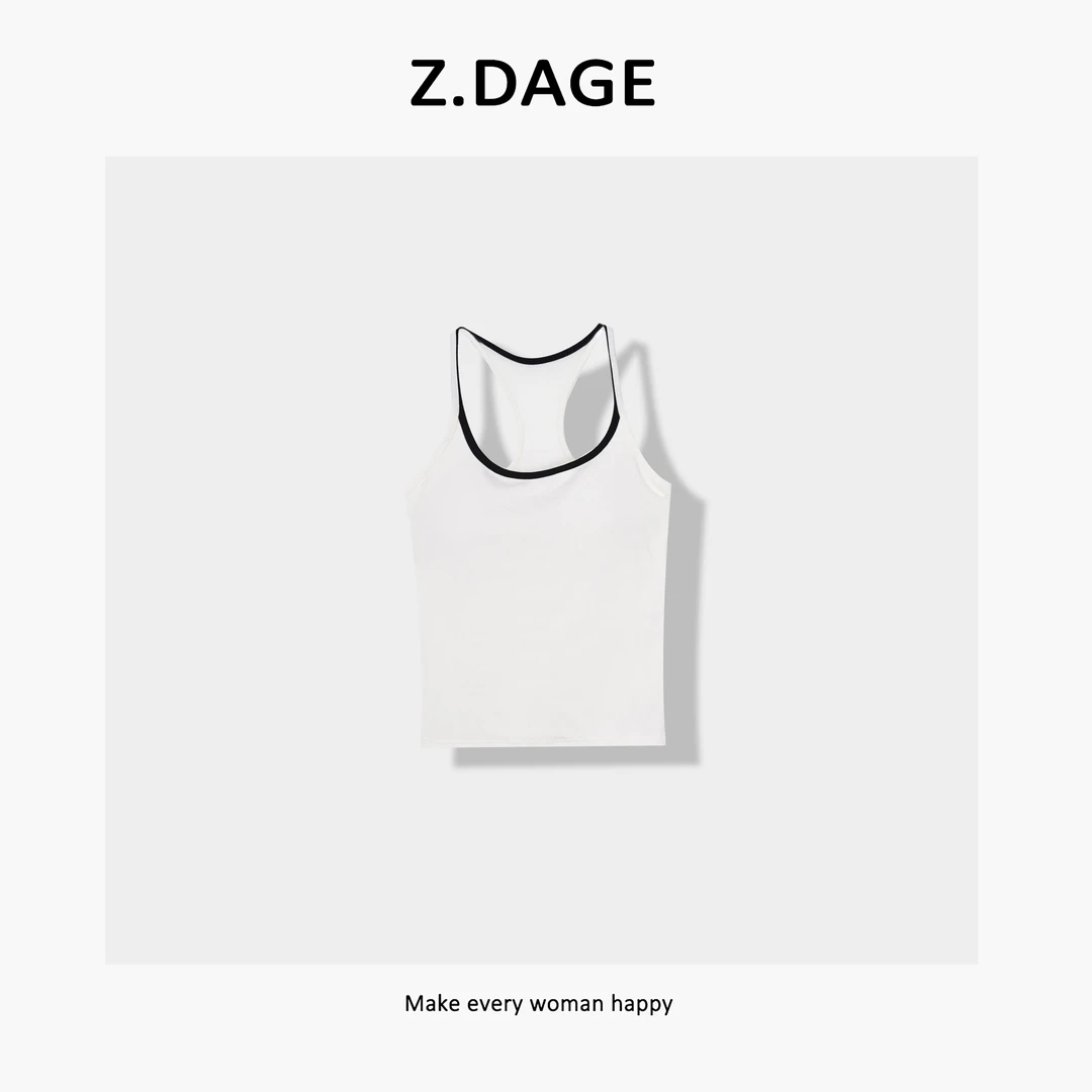 z.dage-'欧系‘时尚极简欧美感个性细带工字吊带背心-2717