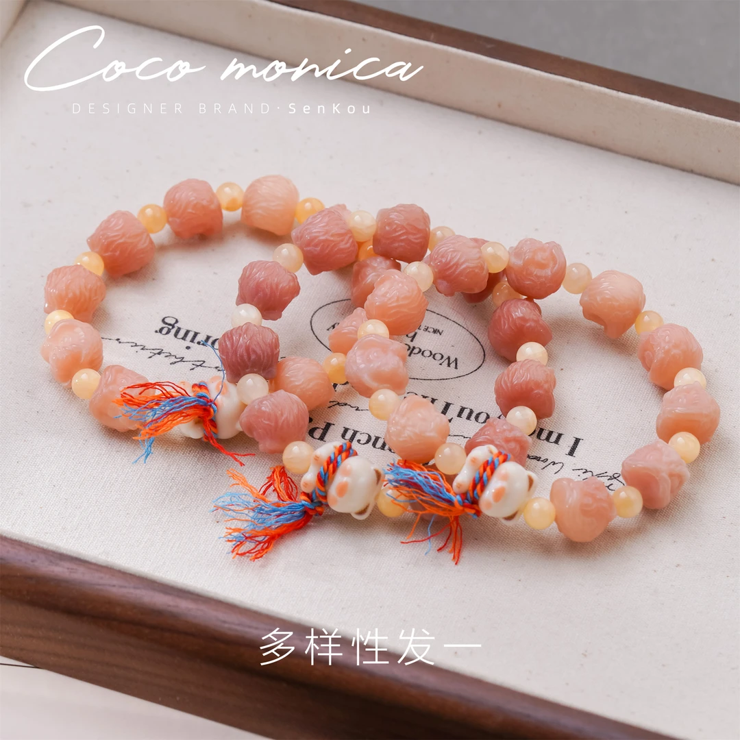 手链 【小霞珠宝】菩提小熊百搭女款手工简约手链 AS782