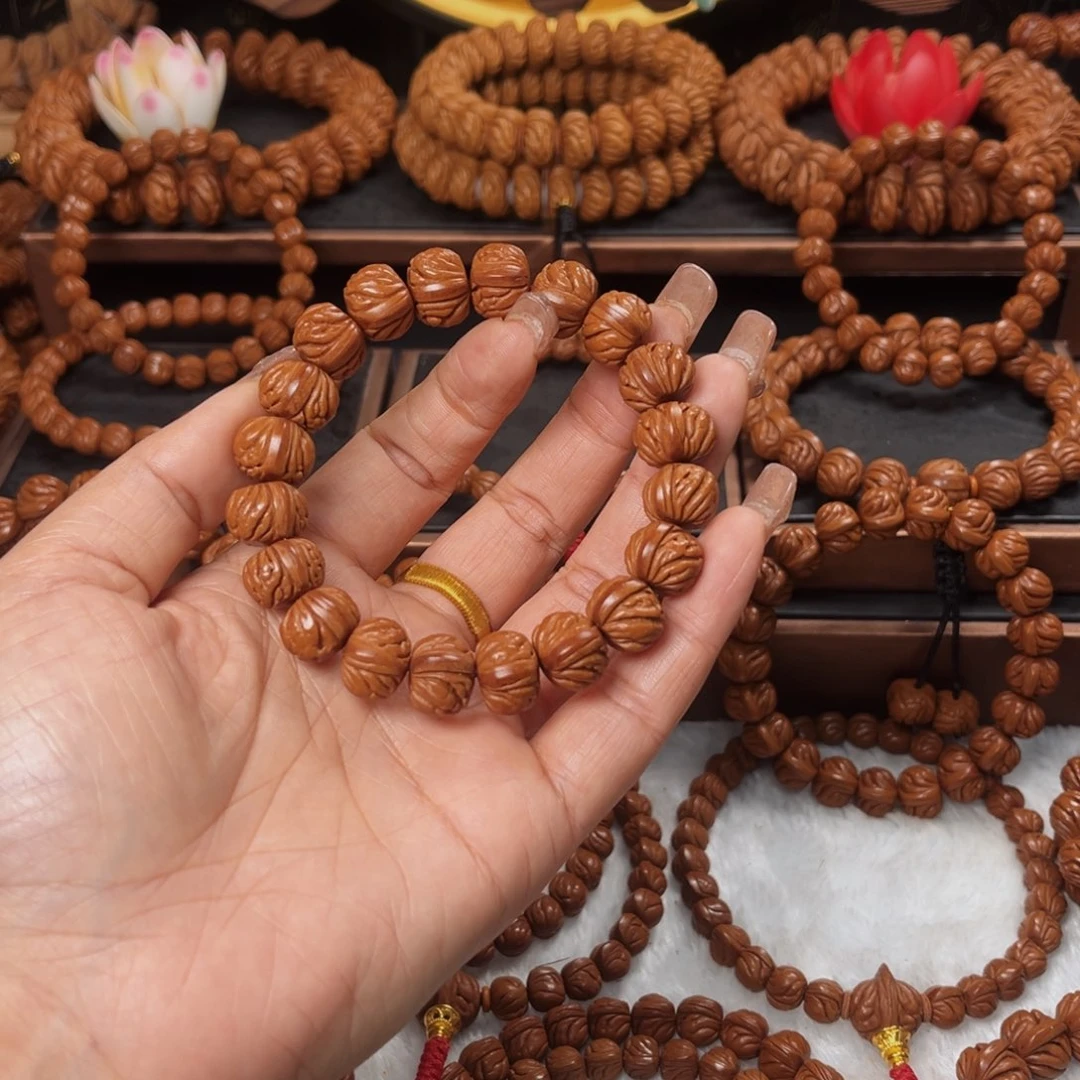 桃核手串14野生籽火麒麟