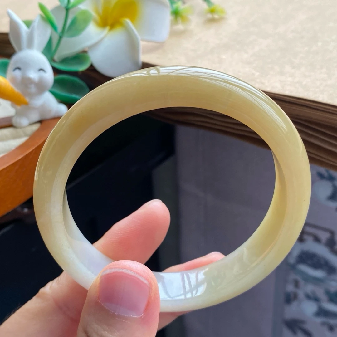 101期正圈黄翡12538号58-12.8-8.8 看着它就想到了秋天！翡翠手镯