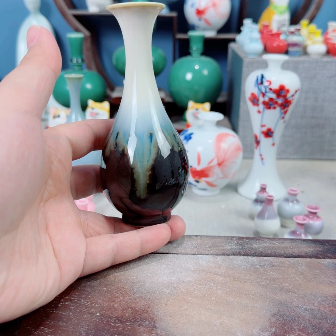 陶瓷手工小花器摆件
