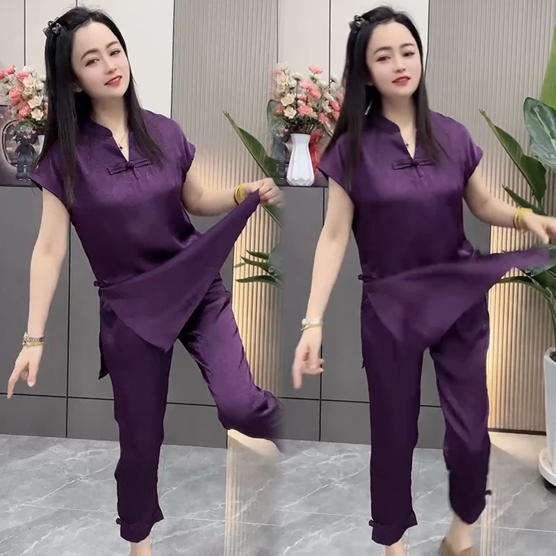 2025夏季新款时尚显瘦气质网红高档洋气女高级百搭宽松大码两件套