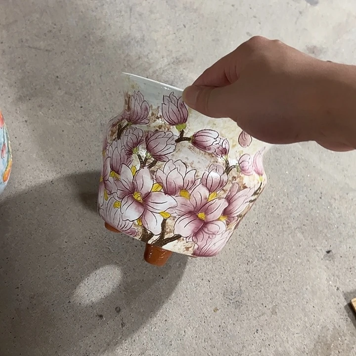 景德镇手绘花盆幸运花盆