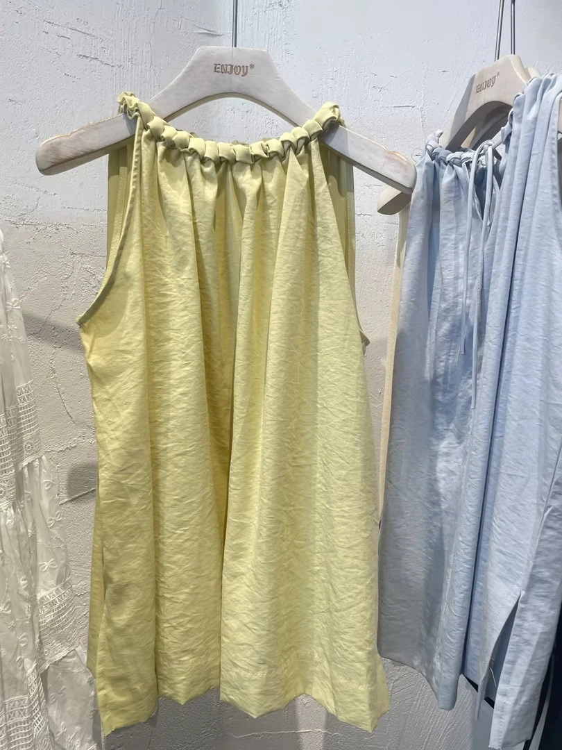 【门店同款】ENJOY夏季“都市漫游”扭结挂脖上衣162297345