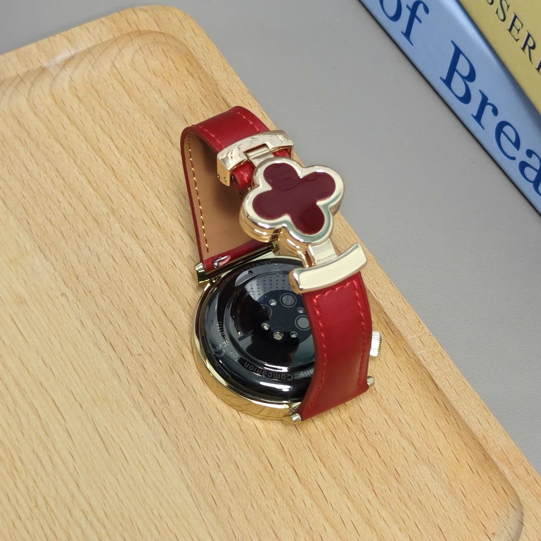 适用华为四叶草磁吸扣新年红手表表带watch34华为gt6GT5proGT4gt3