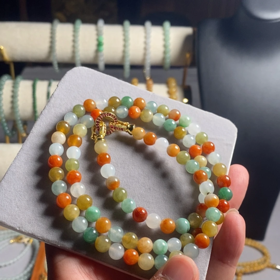 定制翡翠未镶嵌68 缅甸翡翠A货卡6.8