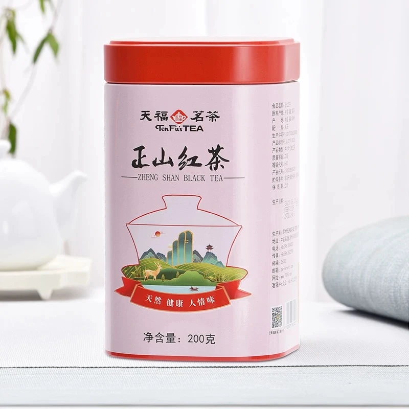 天福茗茶 正山红茶茶叶 正宗武夷山红茶 散装罐装200g
