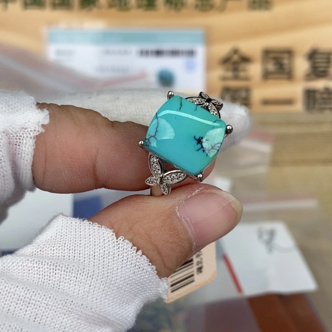 银S925镶嵌绿松石珠宝奇石