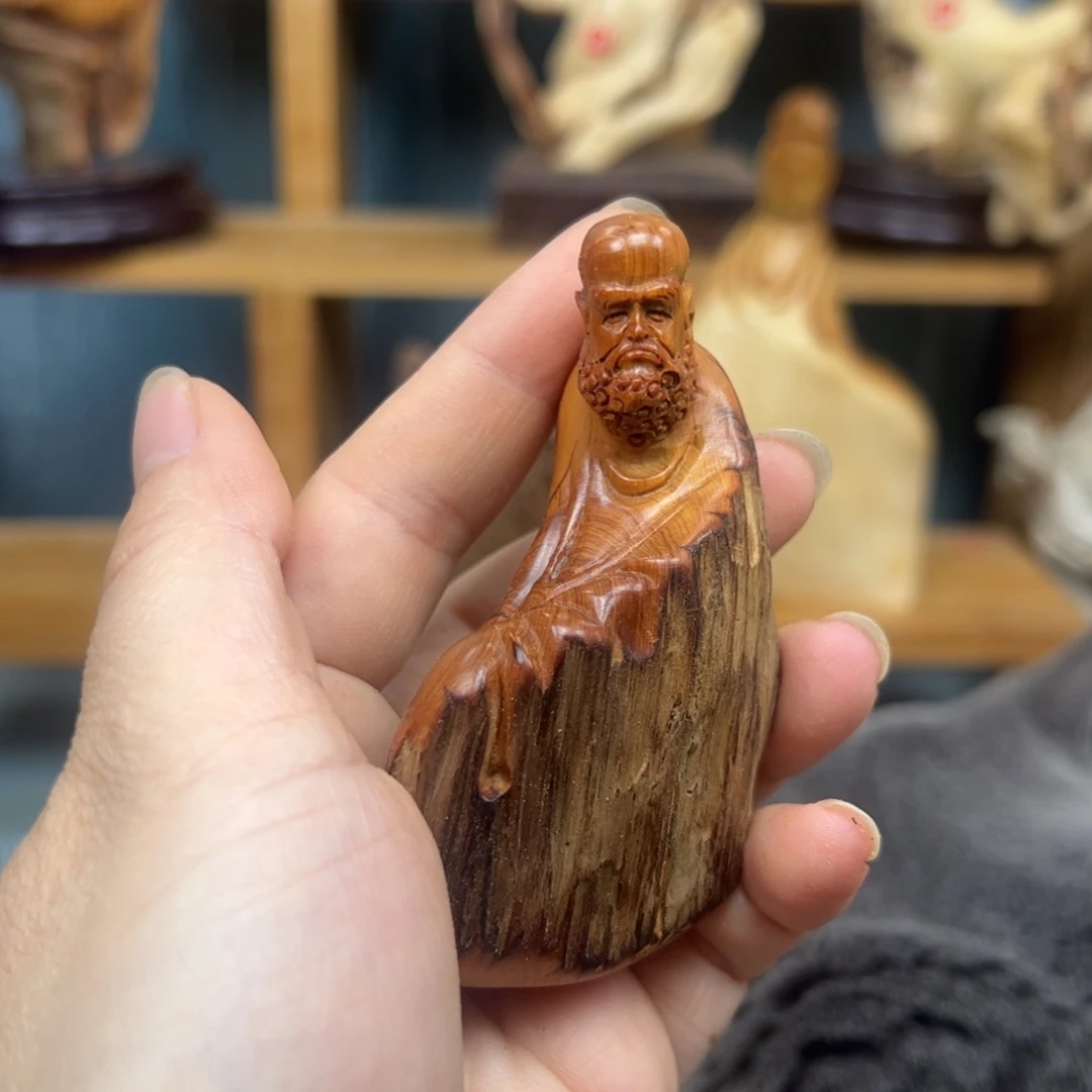 木周崖柏木摆件手把件