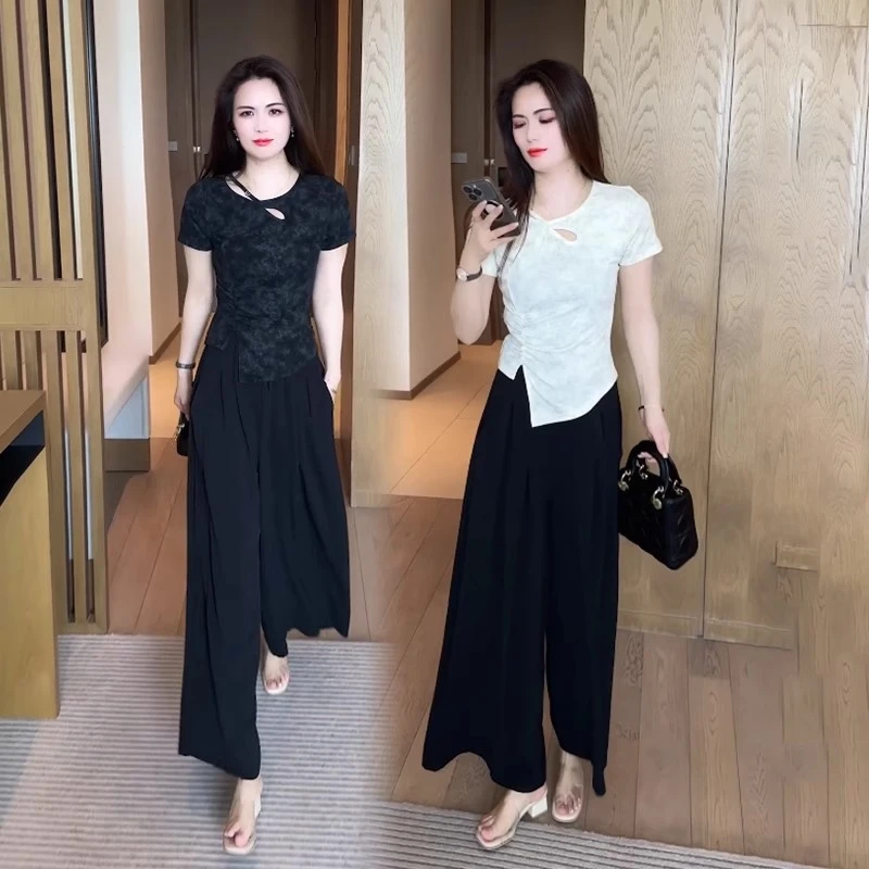 夏款t恤2025年新款时尚减龄百搭体恤漂亮洋气质显瘦短袖女装上衣