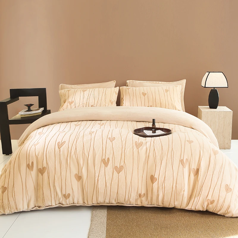 【明明家专属】皇冠经典系列双面雕花仿兔绒套件