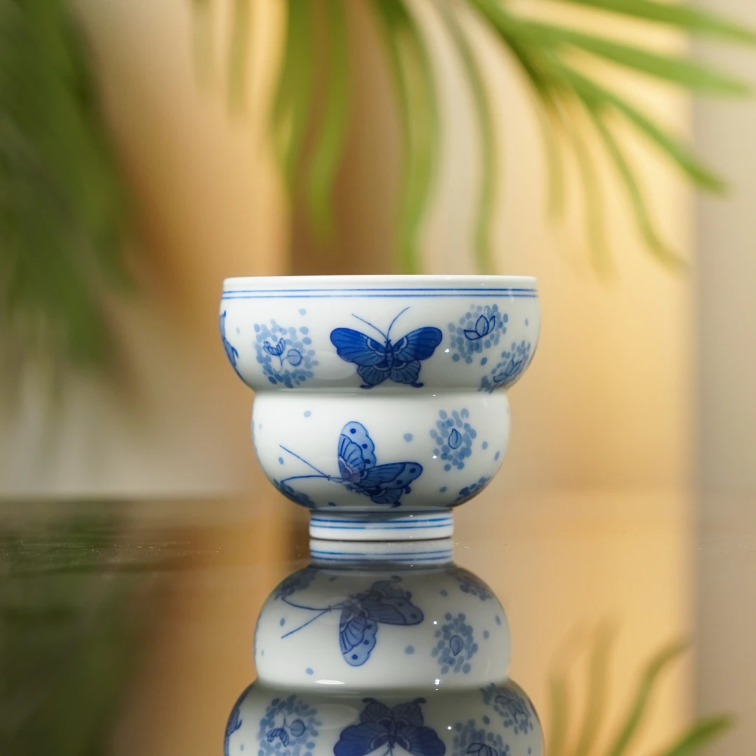 亦然堂 蝴蝶葫芦杯 茶具中式茶道纯手工陶瓷饮茶 NH3126