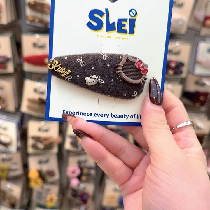 棕色kt头掰掰夹16