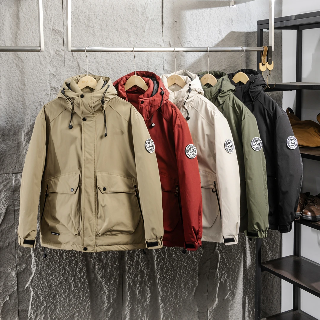 这货很牛 科技动态保暖 秋冬男士高端无缝压胶防风雨加厚棉服外套