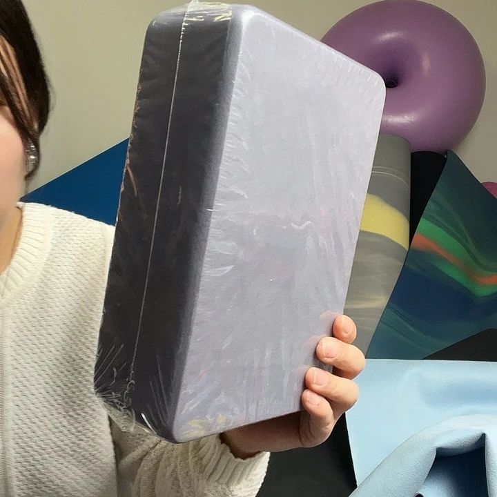 亚麻橡胶高密度瑜伽砖300克中两块