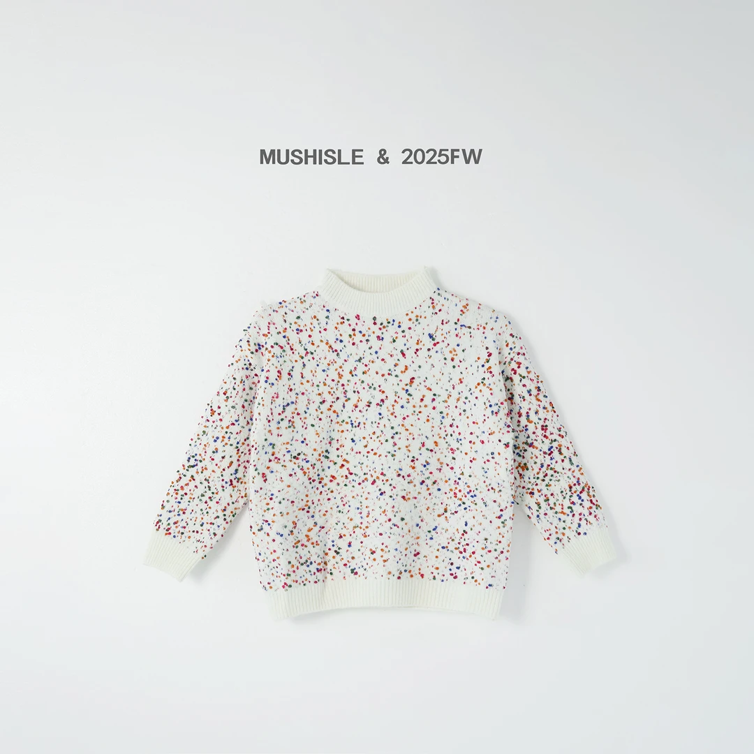 【MUSHISLE】阿又男童冬季儿童保暖时尚波点圆领卫衣99271D