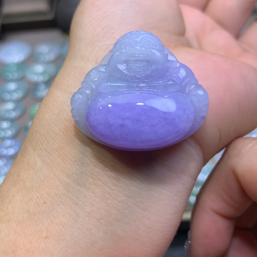 翡翠未镶嵌颈饰佛公29.4*34.8*11.6