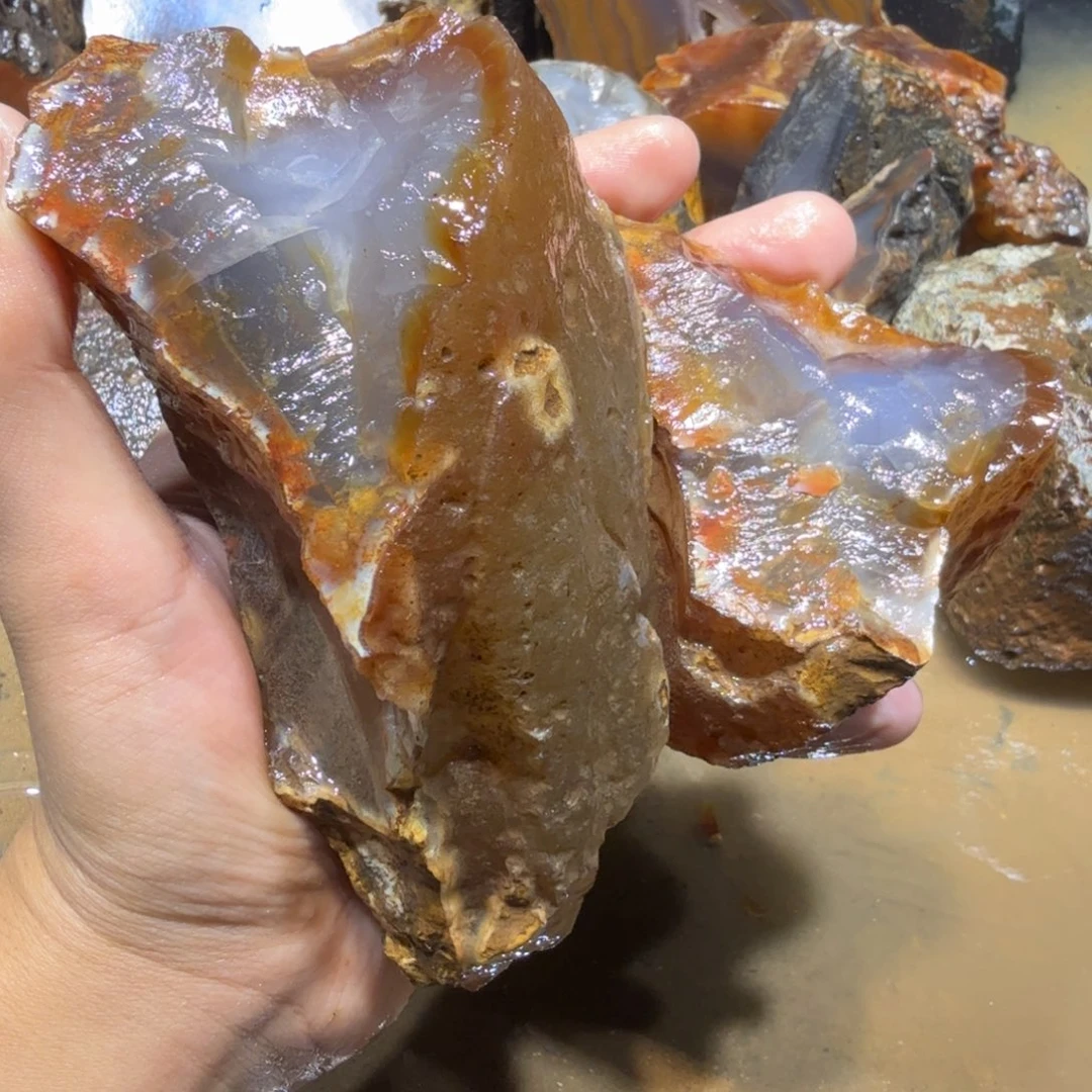 未镶嵌玛瑙/玉髓珠宝半成品