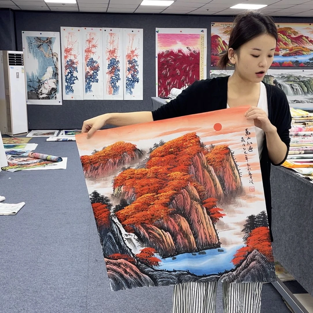 国画作品小姐姐放漏…