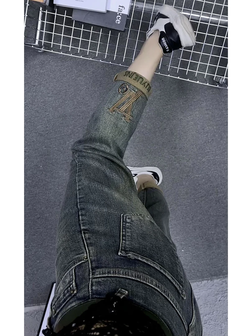 梨形身材微胖大码女装2025年秋季新款哈伦老爹牛仔裤子女宽松显瘦