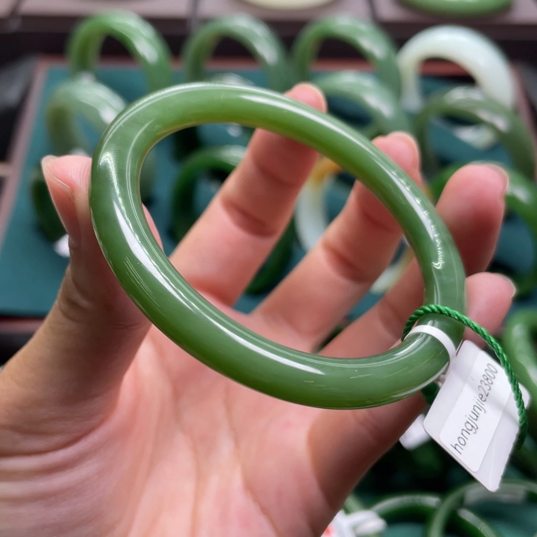 和田玉（碧玉）未镶嵌手镯（圆镯）5354