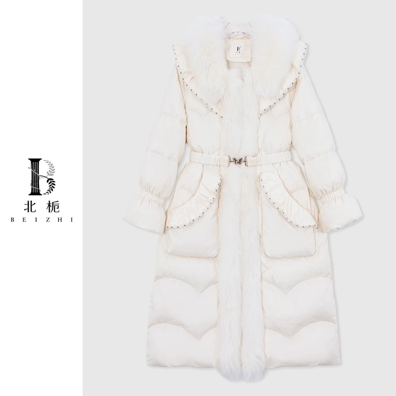 【雪中精灵】新中式重工气质时尚狐狸毛羽绒服811191