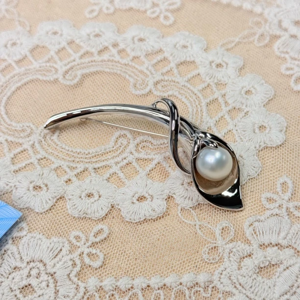 90新  【六六中古】孤品海水珍珠胸针吊坠两用ad4910