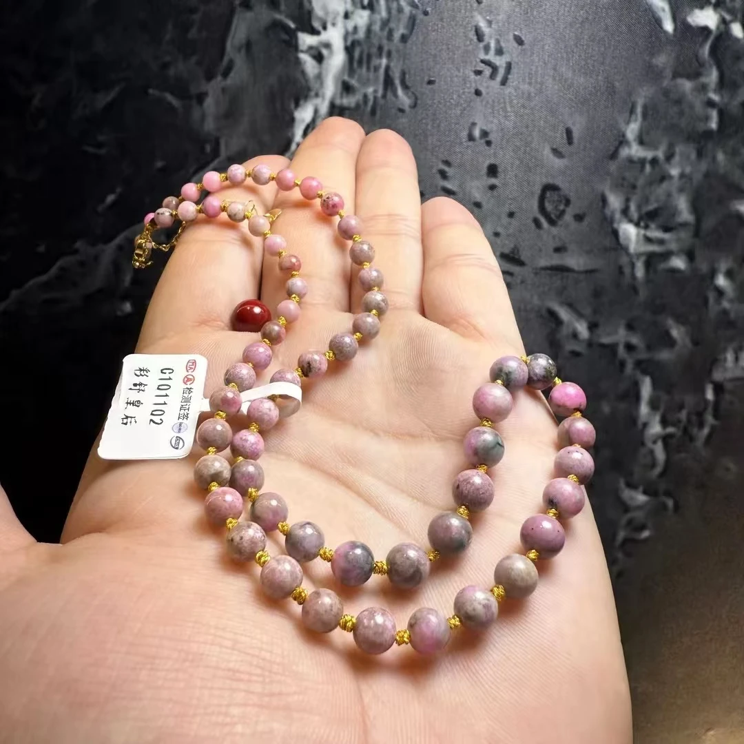 【皇后甄选】C101102 含辰砂绿皮樱花项链-多样性发一